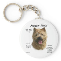Norwich Terrier History Design Key Chains
