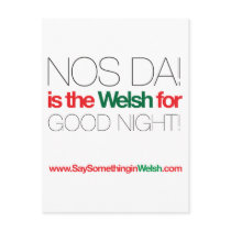 NOS DA! postcards by SSIWelsh NOS DA! postcards