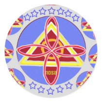 NOSA - Karuna REIKI symbol art by Navin Joshi Round Stickers