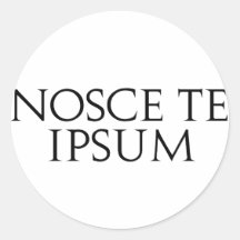 Nosce Te Ipsum Round Sticker