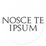 Nosce Te Ipsum Round Sticker