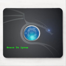 Nosce Te Ipsum with blue Ubuntu dragon Mouse Pad