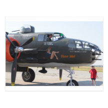 nose art 'show me' postcard
