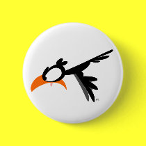 Nose-diving lil' birdie :) button badge
