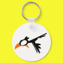 Nose-diving lil' birdie :) keychain