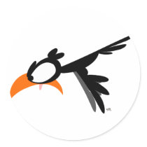 Nose-diving lil' birdie :) sticker by Lioness_Graphics Nose-diving lil' birdie :) sticker