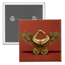 Nose Ornament, Tairona Culture Pinback Button