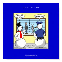 Noseless Snowman Bunny Suspect Funny Poster posters