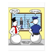 Noseless Snowman Bunny Suspect Gifts & Tees Post Card