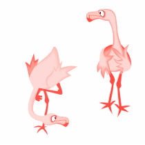 Nosey flamingo photo sculptures