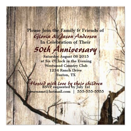 nostalgia tree farmhouse country 50th anniversary announcement