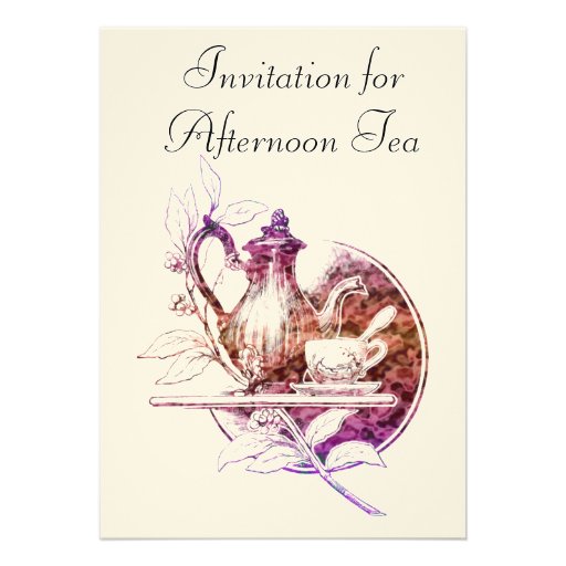 Nostalgic Afternoon Tea Invitation