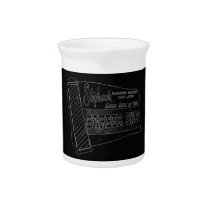 Nostalgic Americana Barber Shop Sign Drink Pitcher