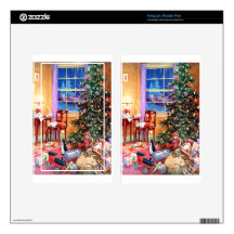 Nostalgic Christmas Tree Decals For Kindle Fire