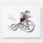 Nostalgic Girl on Tricycle Mousepad