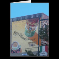 Nostalgic Neighborhood Scene in "Little Italy" cards