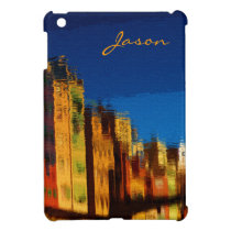 Nostalgic Retro Buildings Reflections Blue Sky iPad Mini Covers