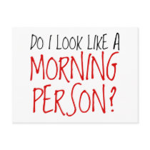 Not A Morning Person postcards