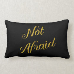 Not Afraid Gold Faux Glitter Metallic Sequins Pillow