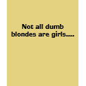 Not all dumb blondes are girls.... t-shirts