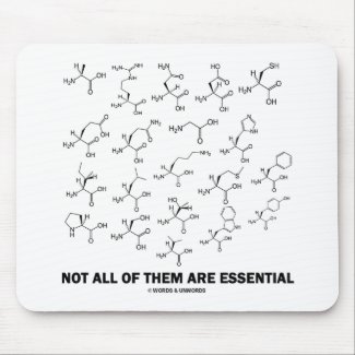 Not All Of Them Are Essential (20 Amino Acids) mousepad