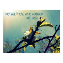 Not all those who wander are lost post card