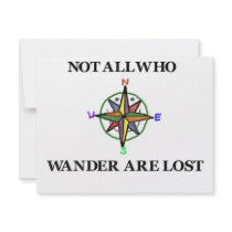 Not All Who Wander Are Lost invitations
