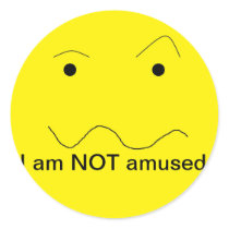 Not Amused Sticker