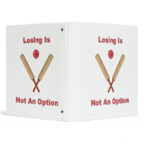Not An Option Cricket 3 Ring Binder