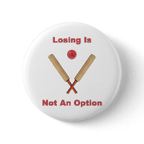 Not An Option Cricket Pinback Button