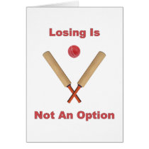 Not An Option Cricket Greeting Cards