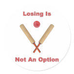 Not An Option Cricket Round Sticker