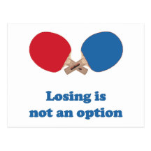 Not an Option Ping Pong Post Card