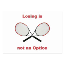 Not an Option Tennis Business Card