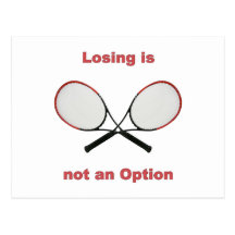 Not an Option Tennis Post Card