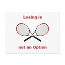 Not an Option Tennis Post Card