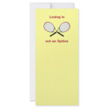 Not an Option Tennis rack cards