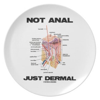 Not Anal Just Dermal (Layers Of Skin Dermatology) Dinner Plates