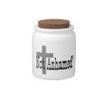Not Ashamed! Romans 1:16 (with Cross) Candy Jar