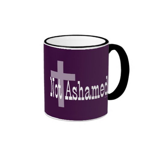 Not Ashamed! Romans 1:16 (with Cross) Coffee Mug