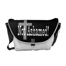 Not Ashamed! Romans 1:16 (with Cross) Messenger Bags