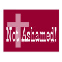 Not Ashamed! Romans 1:16 (with Cross) Postcards