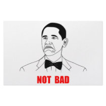 Not Bad Barack Obama Rage Face Meme Custom Stationery