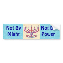 Not By Might Bumpersticker