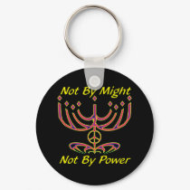 Not By Might Keychain