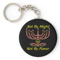 Not By Might Keychain