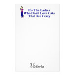 (Not Crazy) Cat Lady Personalized Stationery