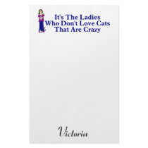 (Not Crazy) Cat Lady stationery