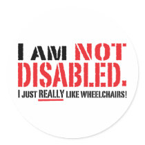 Not Disabled Sticker
