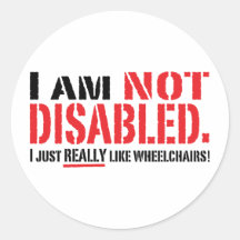 Not Disabled Sticker